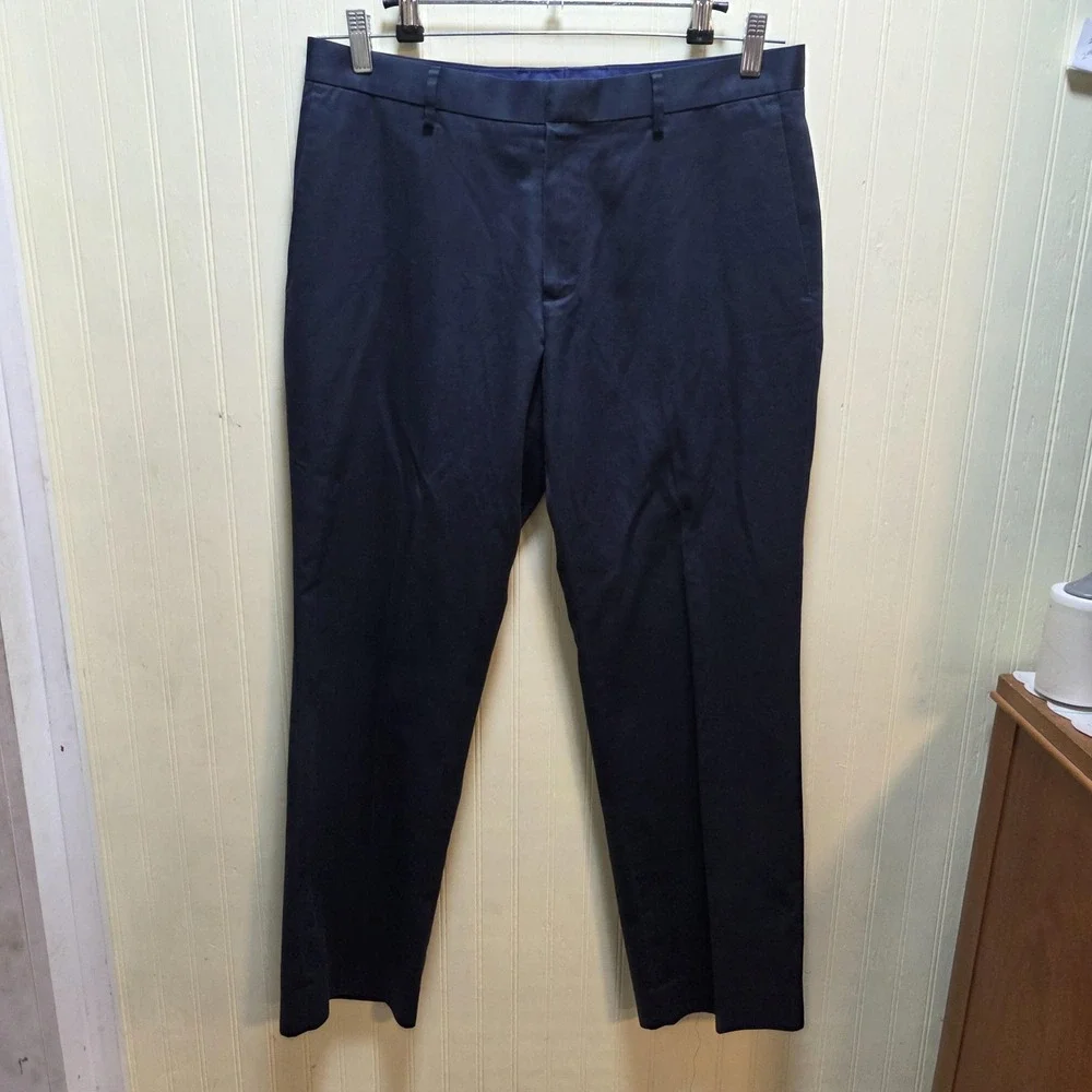 Banana‎ Republic Pants Mens 34x29 Blue Non Iron Tailored Slim Fit Dress Slacks